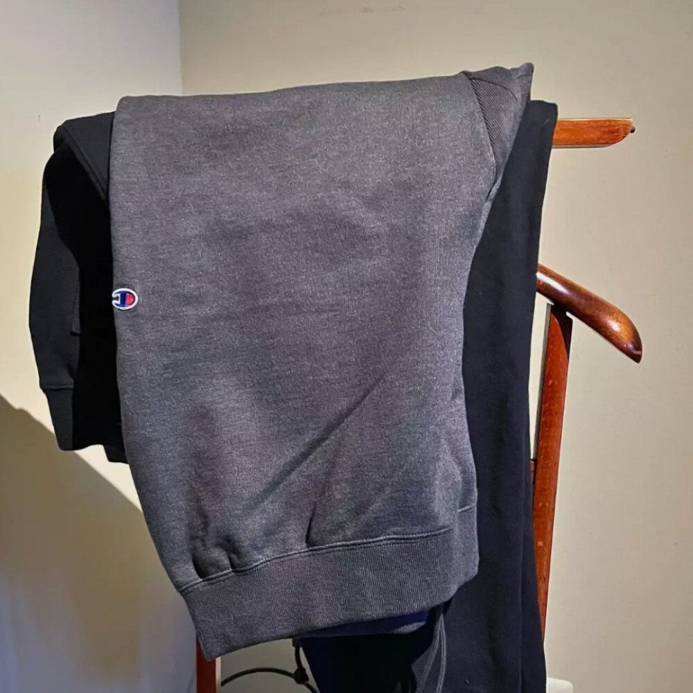 Set of Two Champion Men's Reverse Weave Joggers Black & Charcoal -3XL